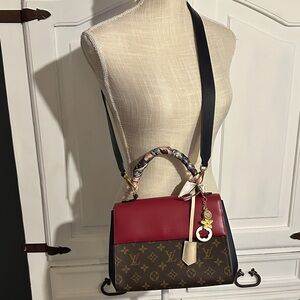 Louis Vuitton Red and Brown Satchel